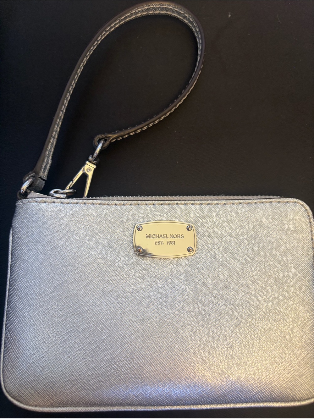 Michael Kors Jet Set Silver Wristlet